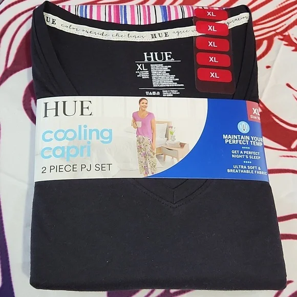 HUE's Cooling Capri PJ Set New **Stay Cool PJs** sz small** - Picture 3 of 5
